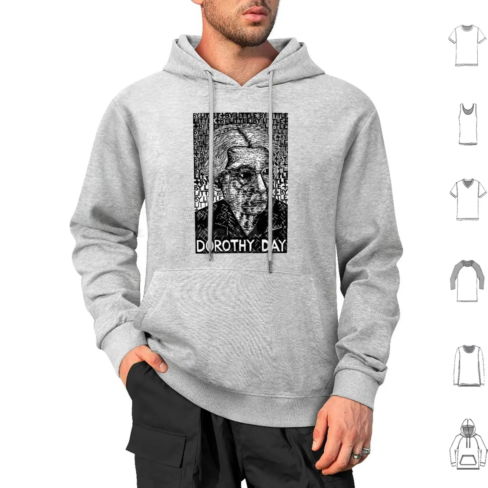 Dorothy Day Hoodie cotton Long Sleeve Catholic Worker Dorothy Day Anarchist Christian