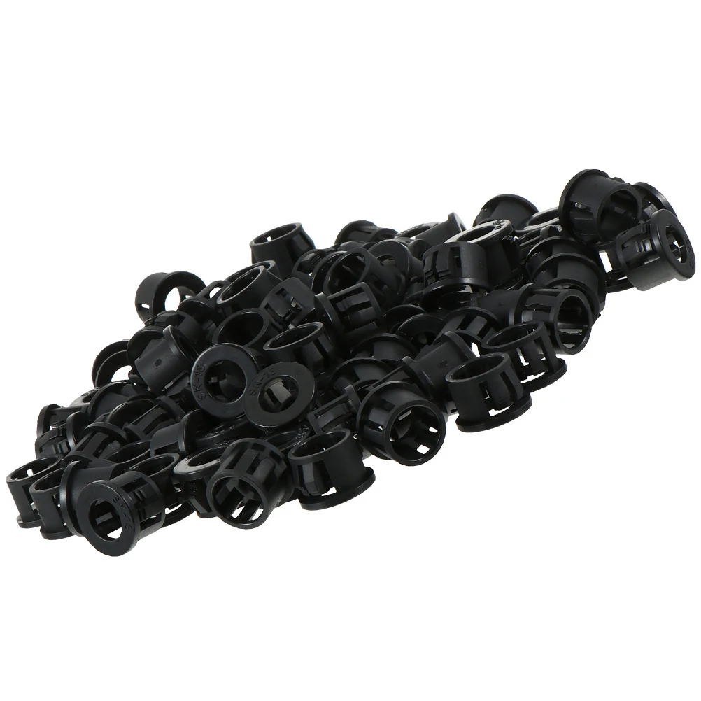 

200pcs Cable Grommet Snap Bushing Wire Organizer Desk Hole Cover Wall Cord Protector Black Snap-In Cable Bushing Grommets For