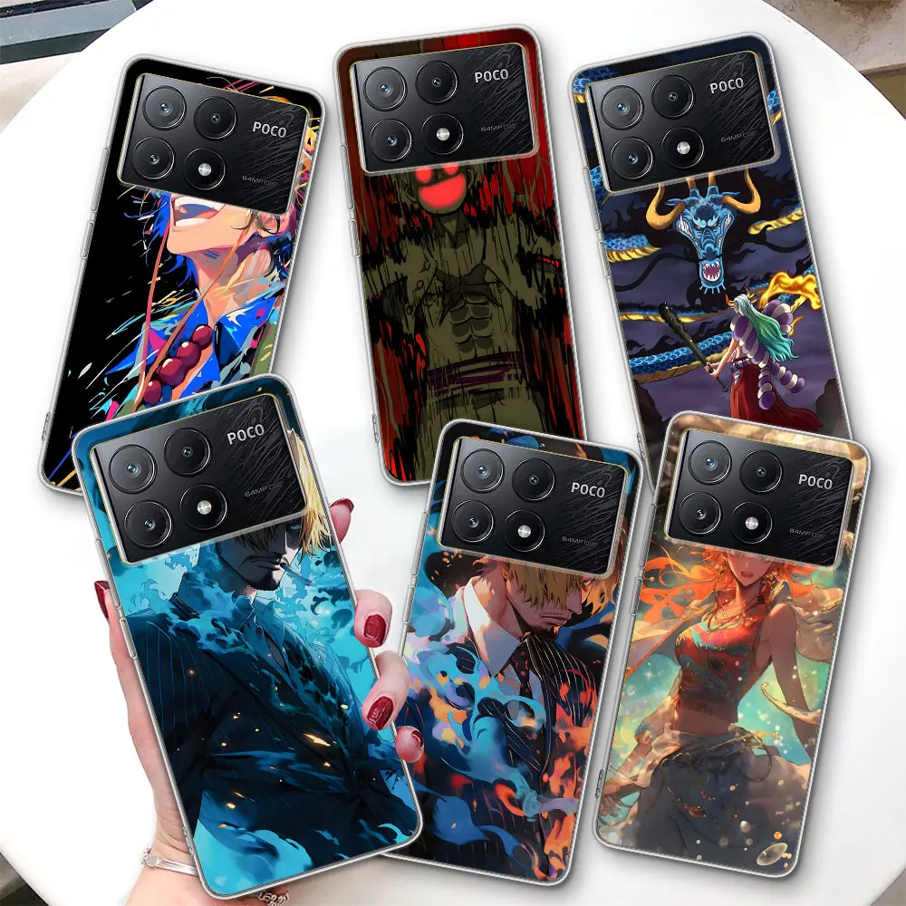 

Чехол Shanks One Piece Anime для Xiaomi Poco F7 Ultra F4 X6 M3 X7 M5s M6 X4 NFC M4 F2 Pro, противоударный прозрачный чехол из ТПУ для телефона