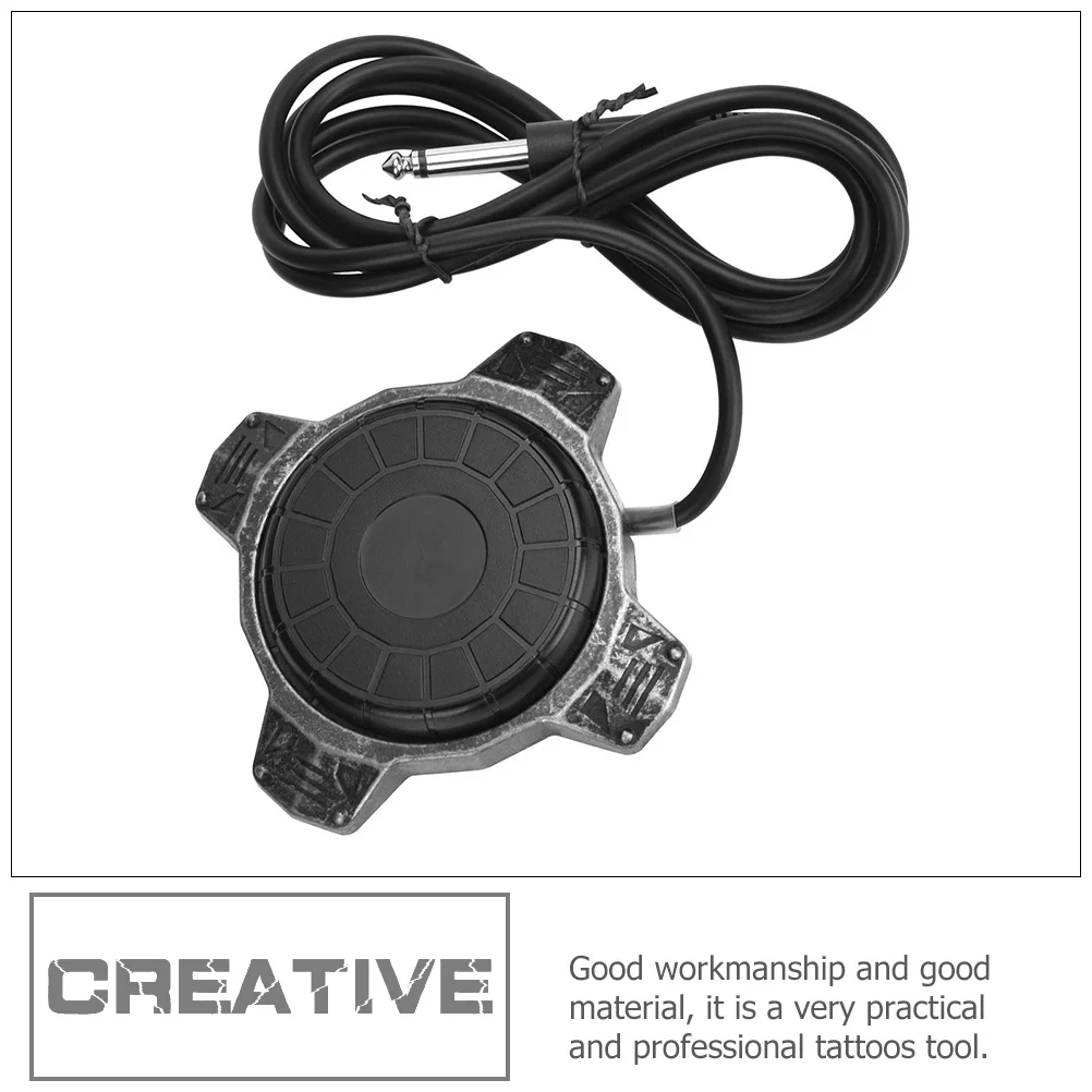 

1pc Aluminum Alloy Tattoo Foot Pedal High-Conductivity Copper Wire For Tattoo Machine Professional Footswitch Metal Tattooing