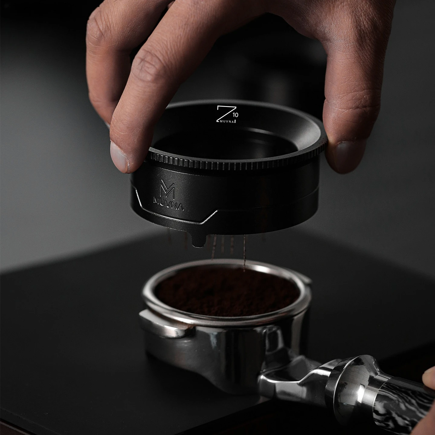 Z10 58mm Universal Coffee Distributor Needle Powder Dispenser Break Up Clumps Rotating Cloth Ring Tool