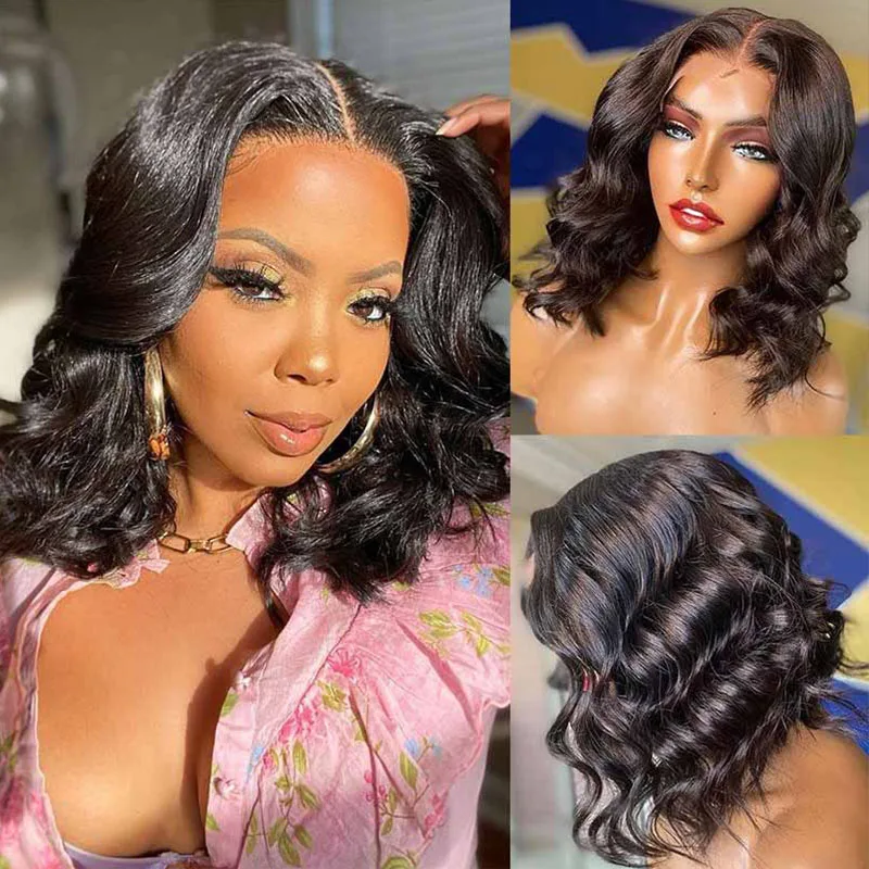 Short Body Wave Wigs for Black Women 100% Human Hair Wholesale 13X4/4X4/Tpat HD Lace Frontal/Closure Wigs Cheap Human Hair Wigs