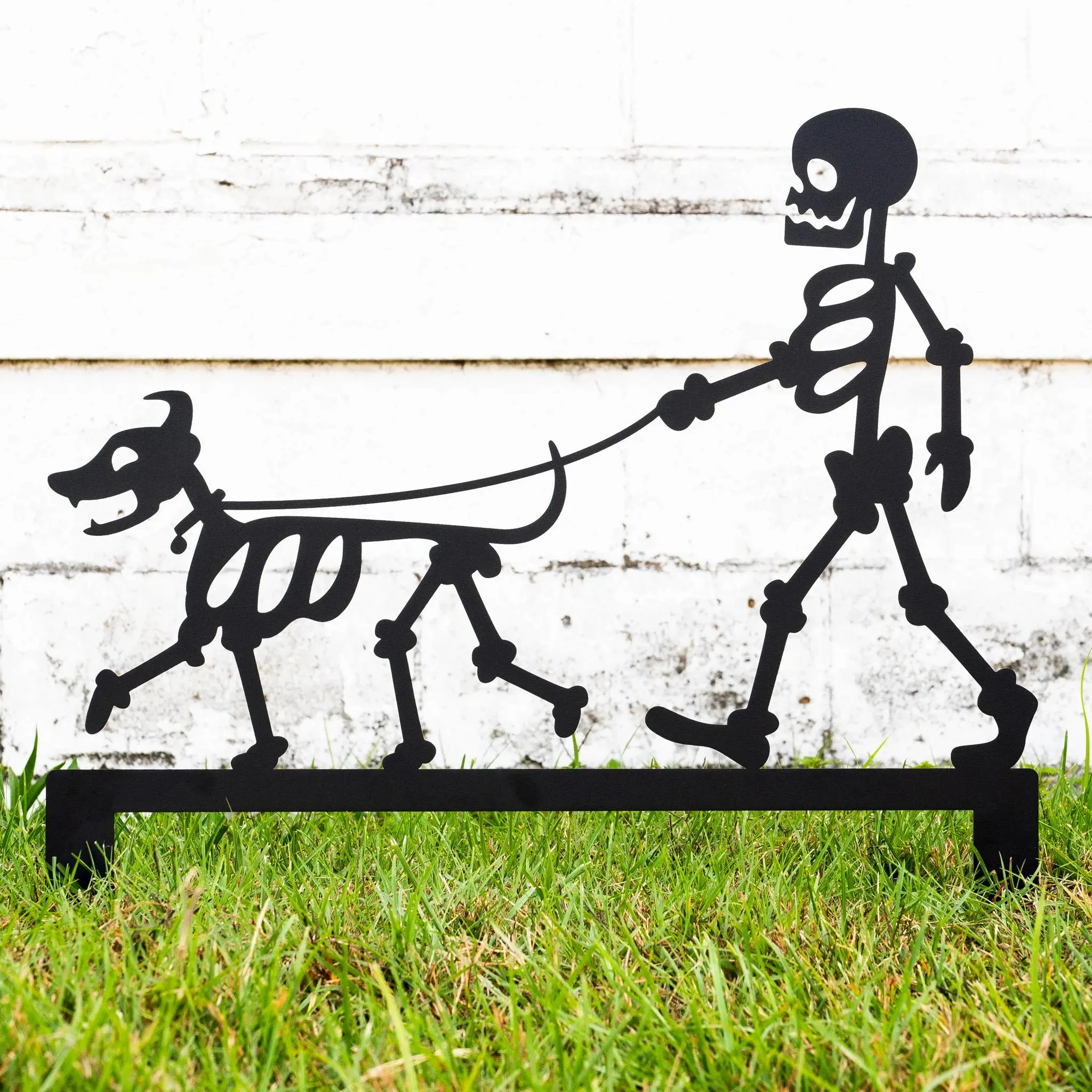 

Outdoor Pet Skeleton Halloween Decor Halloween Outdoor Garden Signs Dog Cat Decor Metal Halloween Yard Stakes Halloween Skeleton