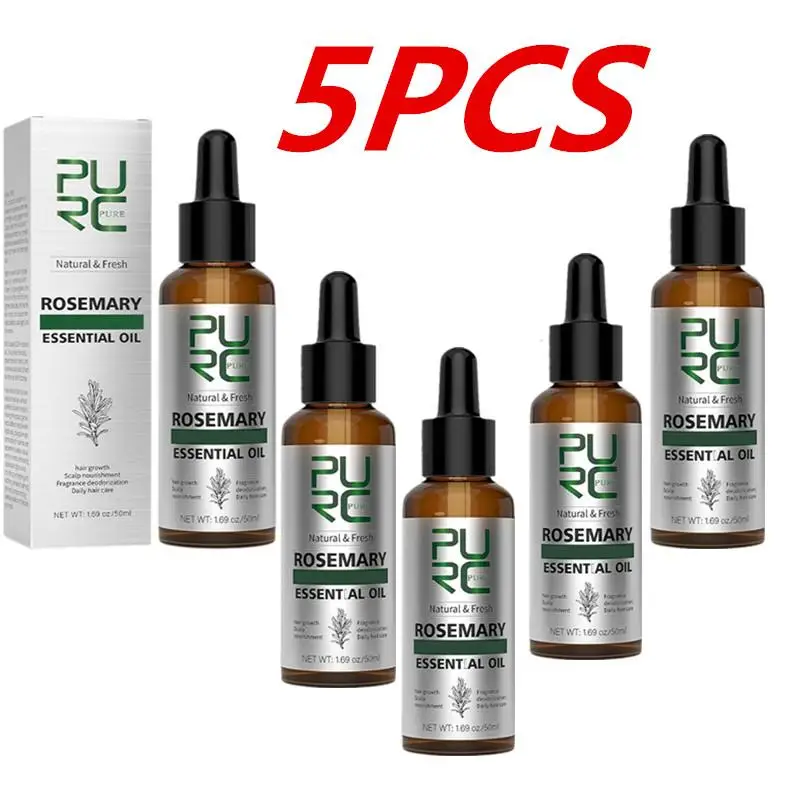 

5Pcs/Lots Rosemary Oil For Men Women Fast Growing Essential Oils Ginger Anti Hair Loss Scalp Treatment Hair Care