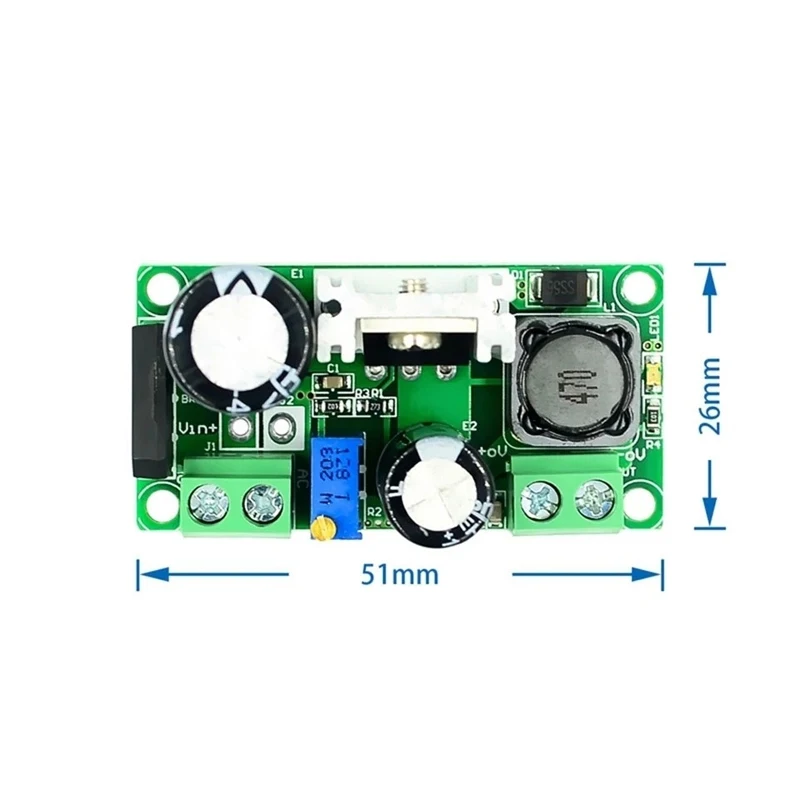 1~100Pcs Low-voltage AC-DC Buck Power Module DC-DC Adjustable Regulated Power Supply LM2596HV Power Module