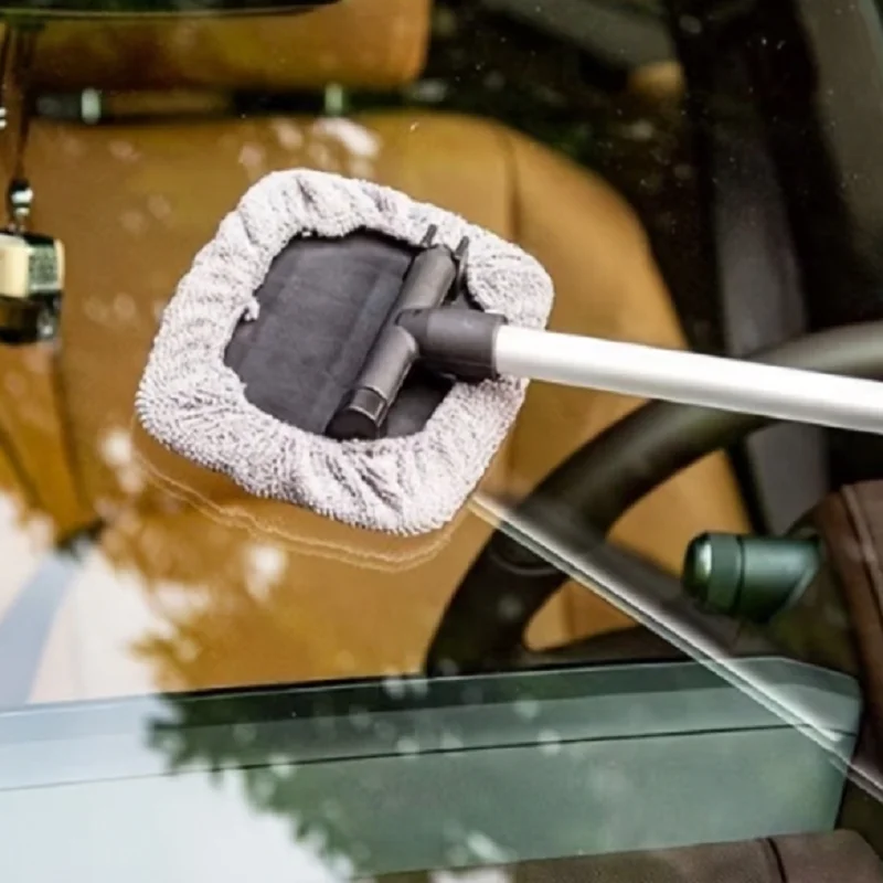 Car Mop Windshield Cleaning Tool Fog Window Wiper Auto Glass Duster Brush Home Office Washing Rag for Clear Visibility