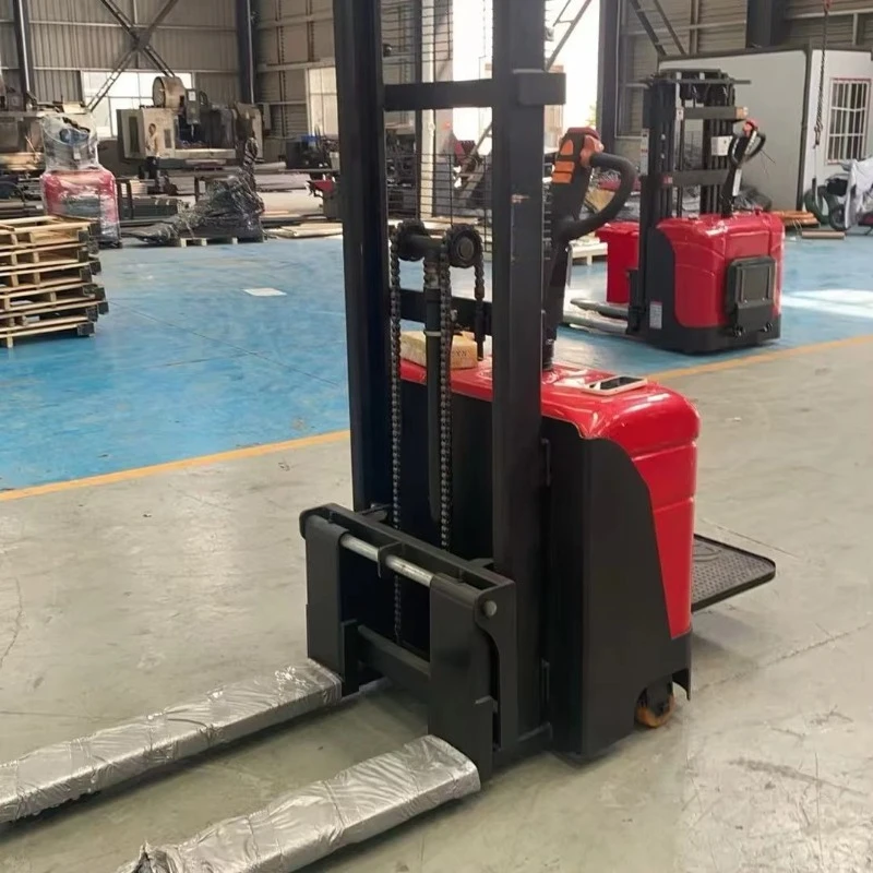 Standing Electric Full Pallet Stacker Full Electric Self Loading 1.5 Tons Cheap Price Stacker