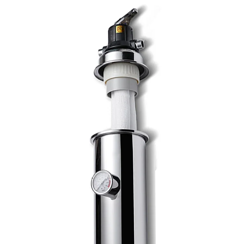 EIREE New 304 Stainless Steel Wire Mesh Cylinder Backwashing Magnetic Water Filter Whole House