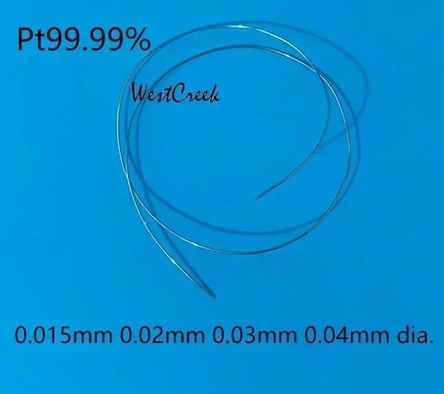 WESTCREEK D0.02 0,03mm 0,04mm L100mm cable de platino puro prueba de llama filamento Platnum Pt 99,99% electrodo de alambre investigación científica