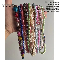 Natural Freshwater Pearl Beads Random Color/Size Irregular Baroque Pearl for Bracelets Necklace DIY Jewelry Making 1 Strand