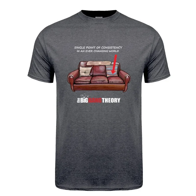 Funny Tshirt Printed T-Shirt graphic oversized harajuku men clothing cotton The Big Theory Sheldon Cooper Sofa Bang T Shirt  tee