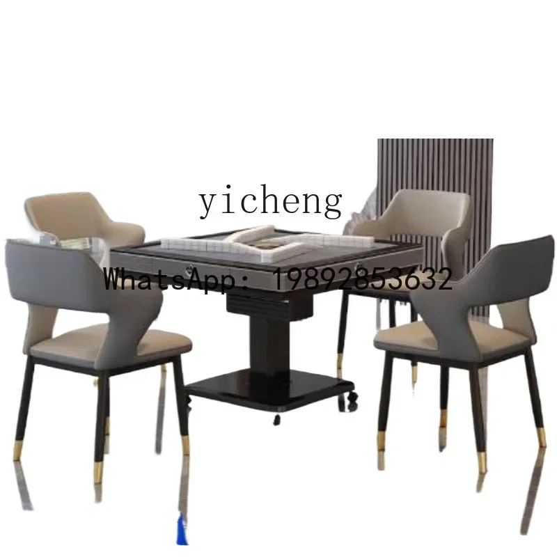 LYY  mahjong machine automatic household dining table heating folding bass electric mahjong table roller coaster