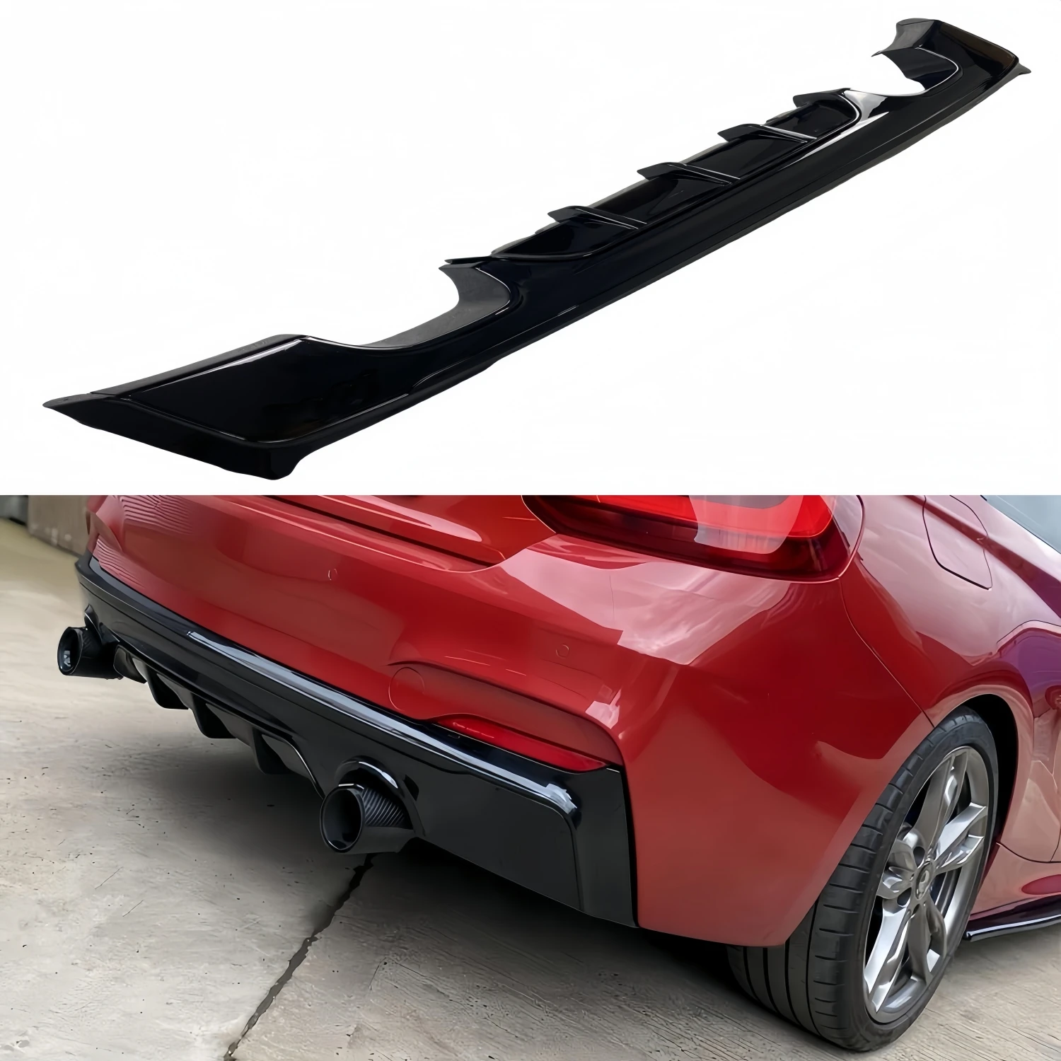 

Gloss Black Mp Sytle Rear Bumper Diffuser Splitter For BMW 2 Series F22 F23 220i 230i 235i 240i M Sport 2015-2021 Tuning Bodykit