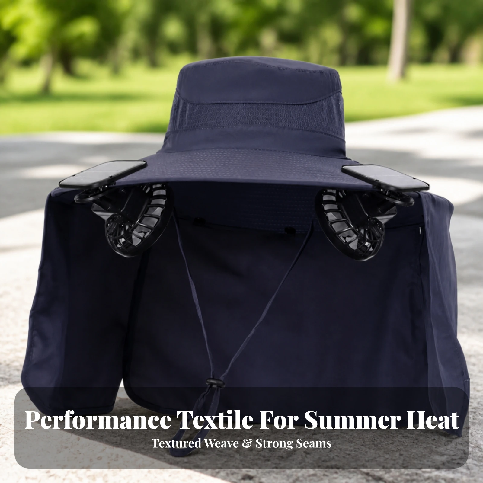 Solar Fan Hat Lightweight Fan Hat with Solar Panel Headwear Breathable Sweat-Wicking for Anglers, Gardening, Hiking