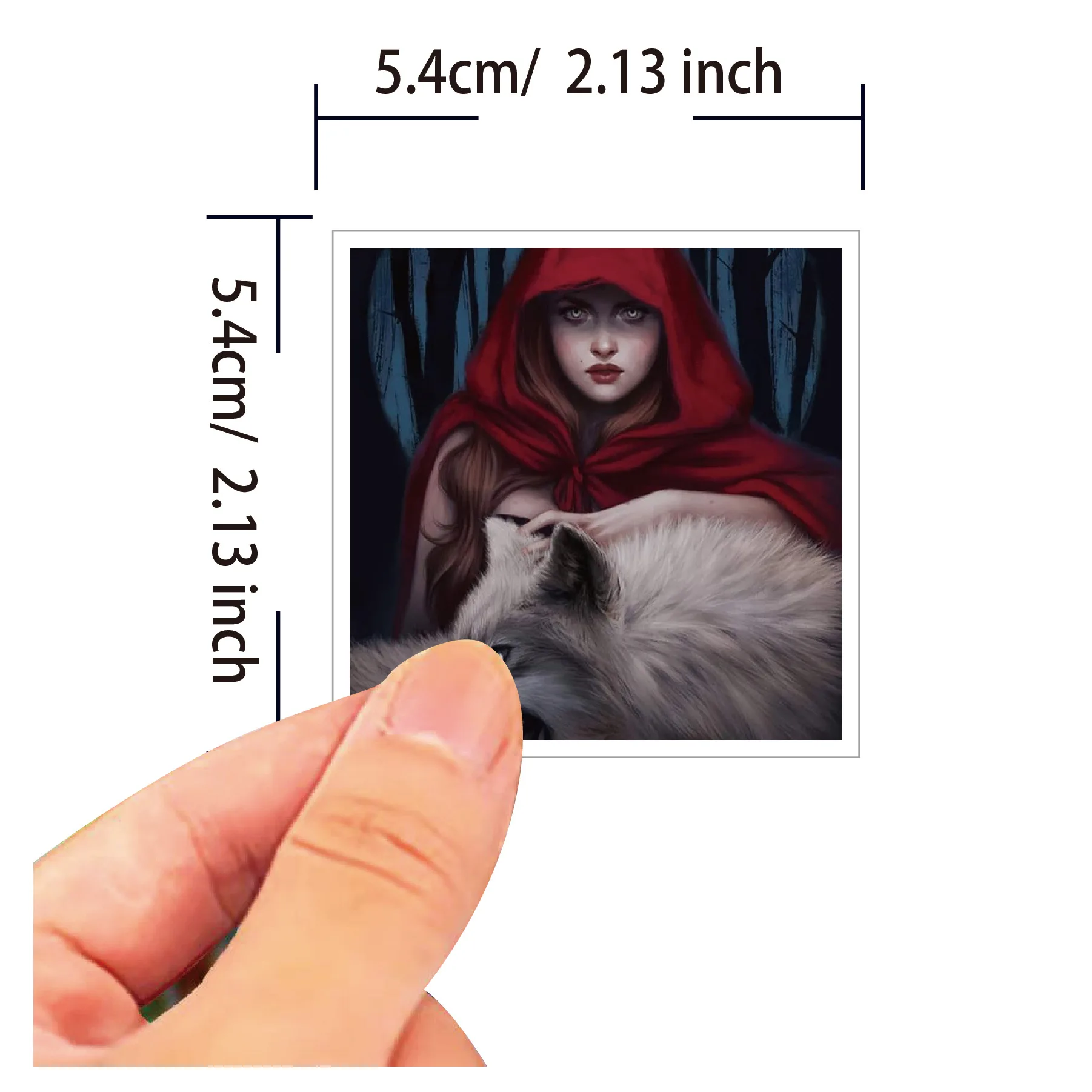 60 قطعة من ملصقات الرداء ذات الرداء الأحمر الداكن الكرتونية المزخرفة وحقيبة القصاصات والهاتف المحمول والقرطاسية لعبة هدية