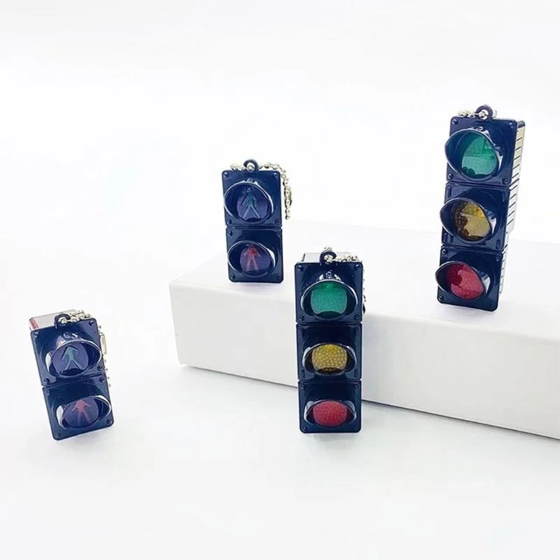 91AC 2PCS حركة مرور Light Lawer Decoration Decoration فريدة من نوعها زخرفة كيس مفاتيح Lawer Lawer لتخصيص معداتك