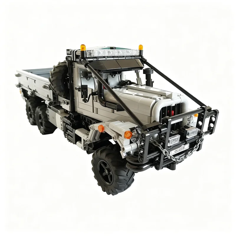 2096pcs MOC Off-road Truck KrAZ 255 V2.0 Aka Tayga 6455B 6x6 RC Technical Model Building Blocks Christmas Gift Toy Birthday DIY
