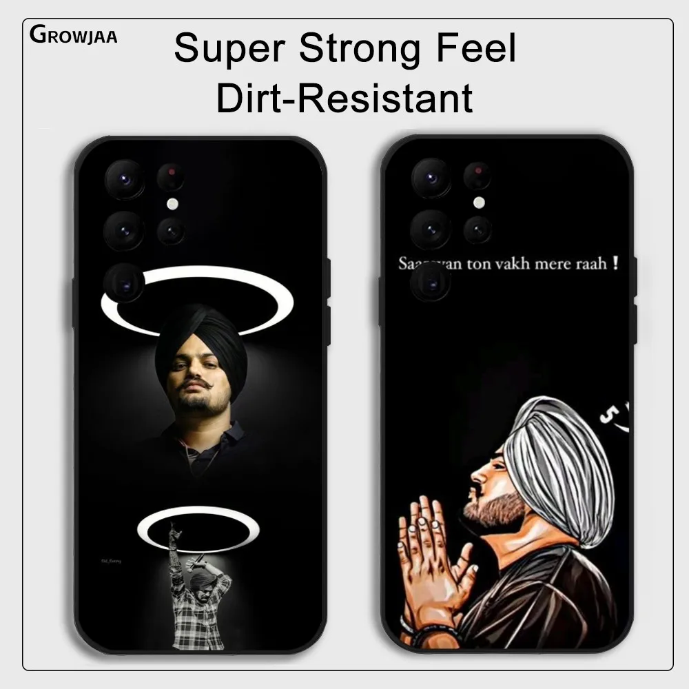 Singer S-Sidhu M-Moose Wala Phone Case For Samsung Galaxy S25 S24 S22 S23 Ultra S21 S20 Plus 5G Protective Silicone Funda