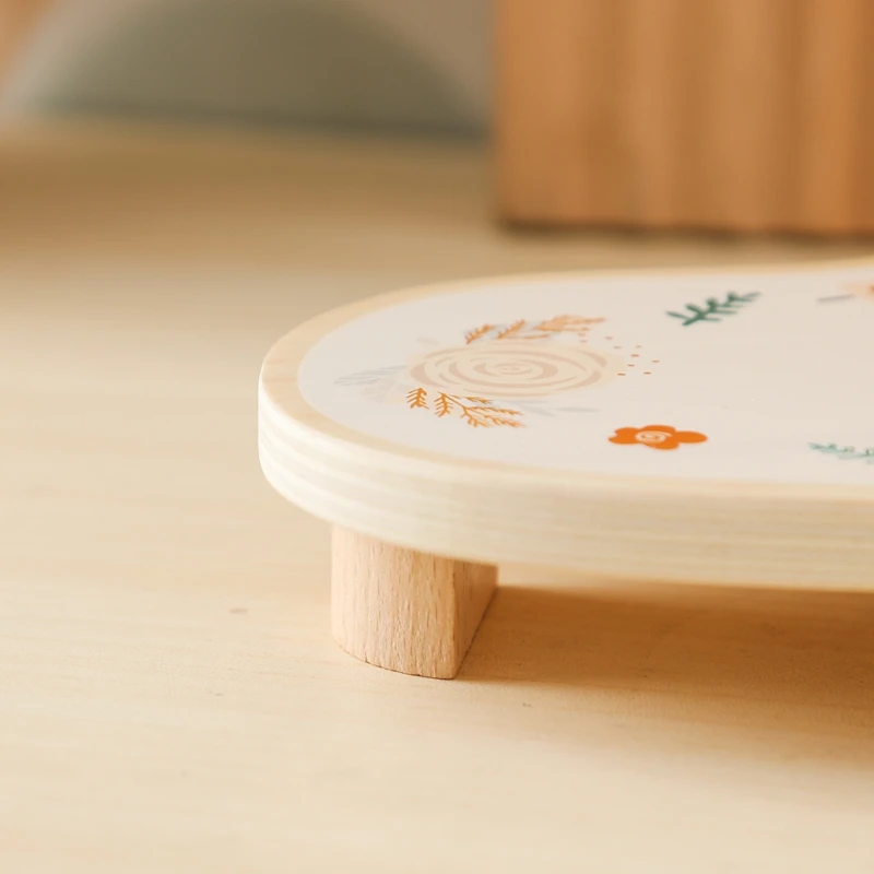 Baby Holz Montessori Spielzeug Silikon Tassen Holz teller Tabletts Dessert Modell spielen Haus Nachmittags tee Set Kinder Puzzle Spielzeug Geschenk – Detail 25