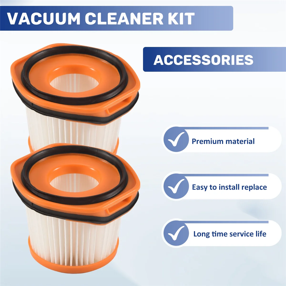 Wandvac 시스템용 CLIM 4팩 교체용 진공 필터 WV360 WS620 WS630 WS632 WS632BLBRN WS632GDBRN, 부품 XFFWV360