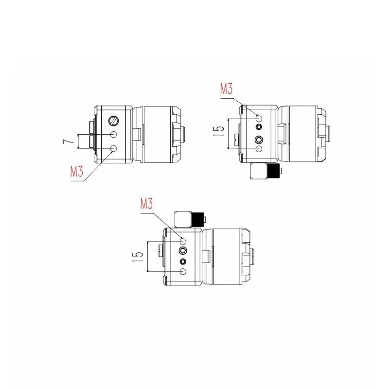 Metal Oil Pump com pressão reguladora, Brushless Oil Pump, Adequado para Veículo de Engenharia, Hidráulica, Model Toy Parts