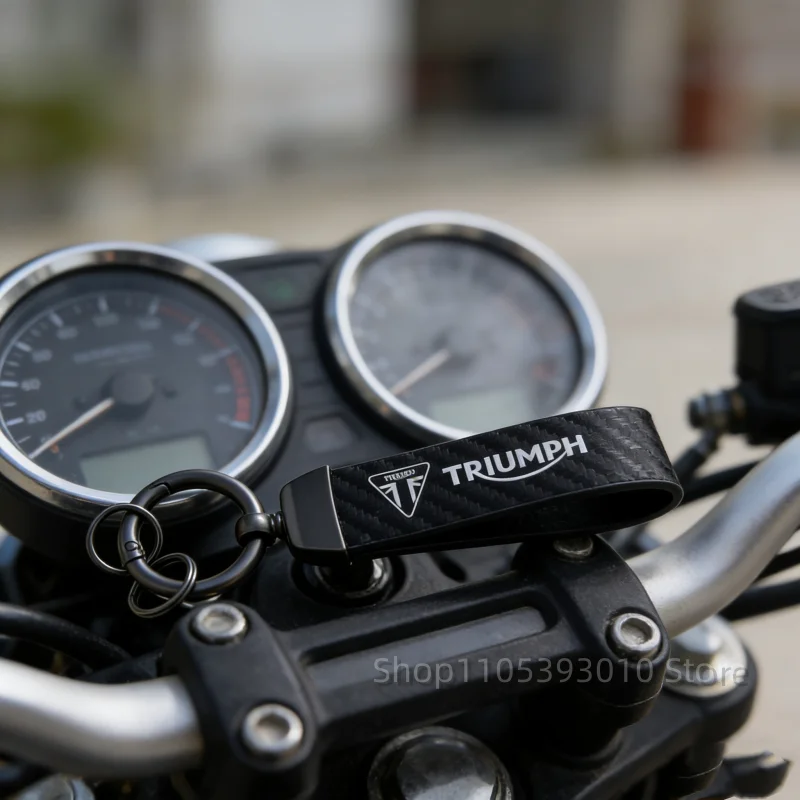 TRIUMPH DAYTONA 675/675 Trident 660 Tiger 900 1050 Üçlü 675 1050 Motosiklet Anahtarlık Metal Karbon Fiber Deri Anahtarlık