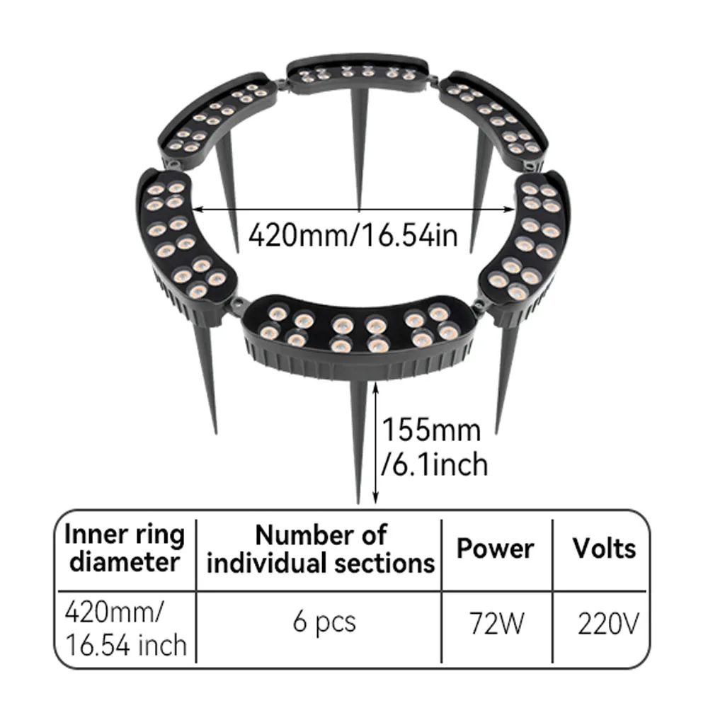 LED-Baumstrahler für den Außenbereich, LED-Wandfluter, Aluminium, RGB, IP65, kann im Freien unter großen Bäumen und zylindrischen Zapfen verwendet werden