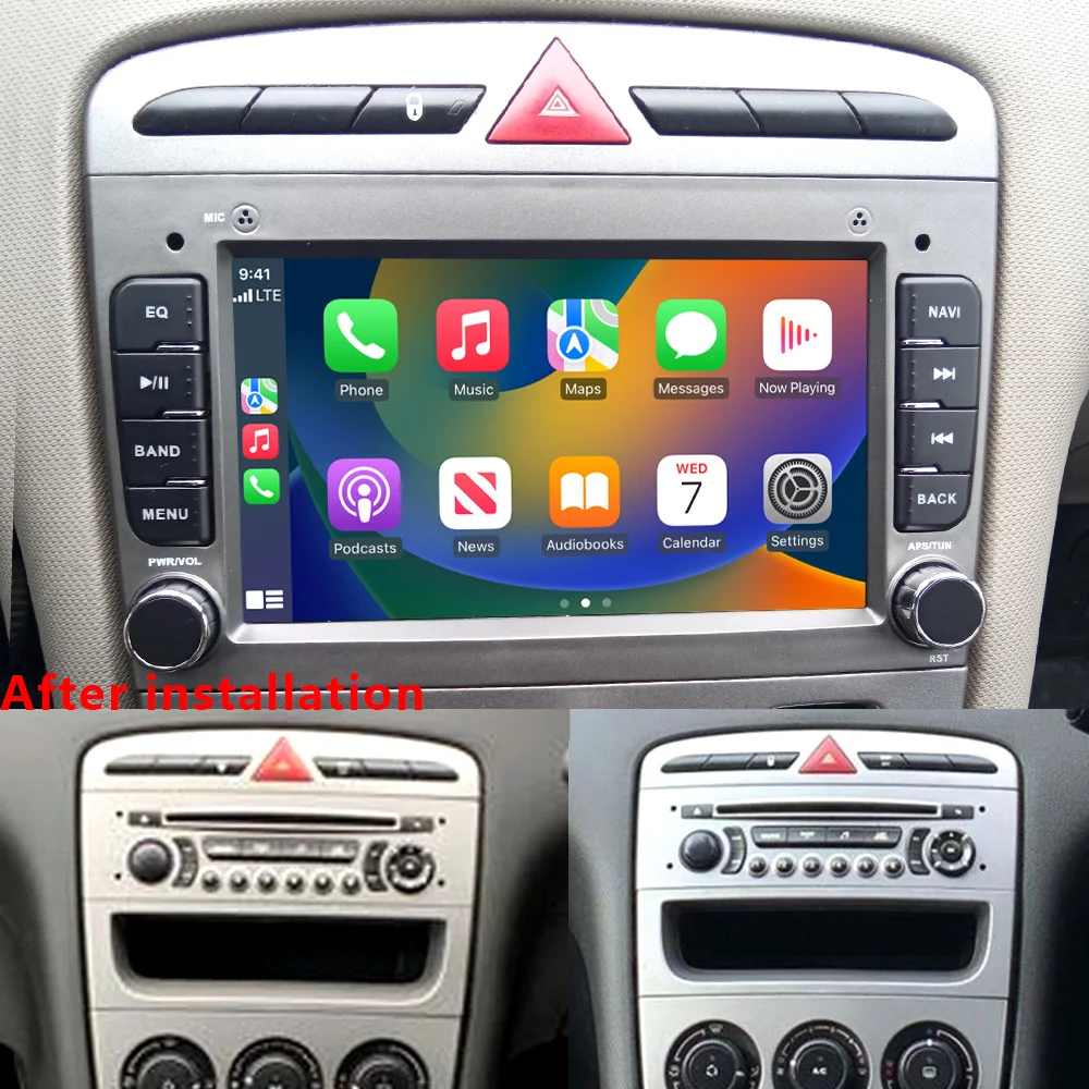 

CHSTEK Car Radio For Peugeot 308 SW 408 T7 2007 2008-2017 2018 2019 Android 13 Carplay Navigation WIFI 4G RDS Multimedia Player