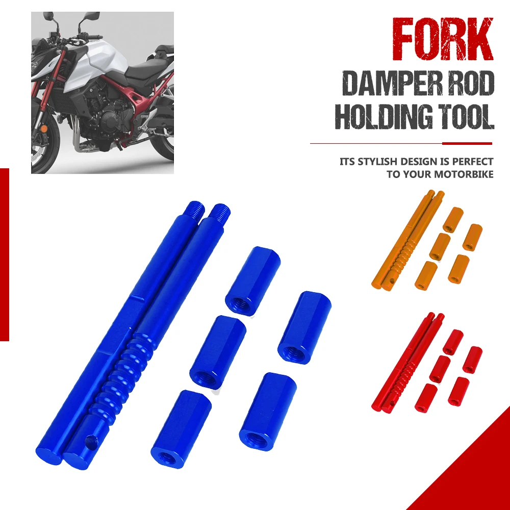 

Motorcycle Fork Damper Rod Holding Tool Fork Spring Compressor Tool Suspension Fork Bleeding Tool Fork Repairing Kit Universal