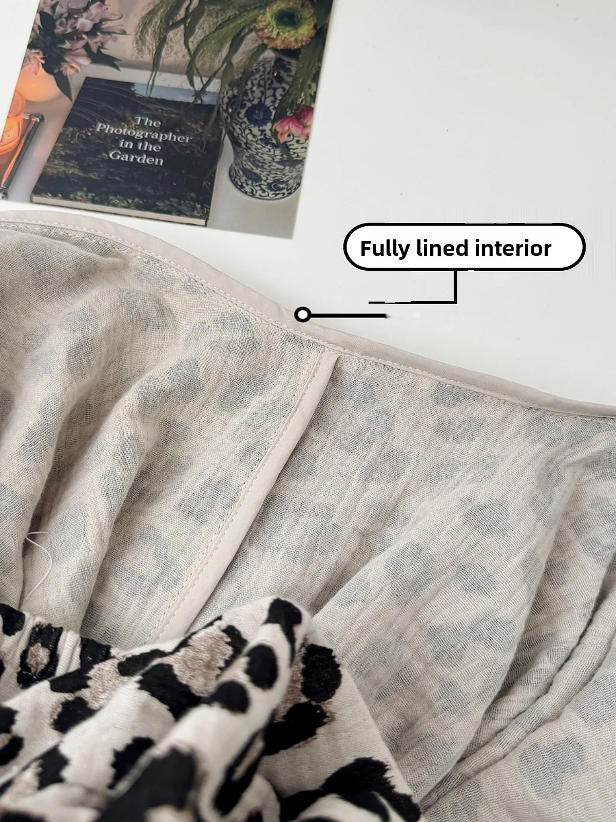 Anneena fil de coton bébé niveau imprimé léopard respirant décontracté anti-moustique ample jambe large pantalon femmes été neuf Points