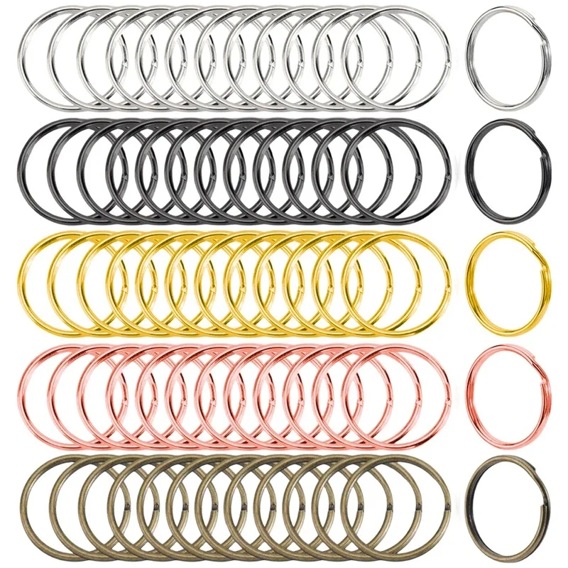 30 Pcs Split Key Ring 1 Inch Round Key Ring for Home Car Key Keychain DIY Crafts Gift and Storage Accessories