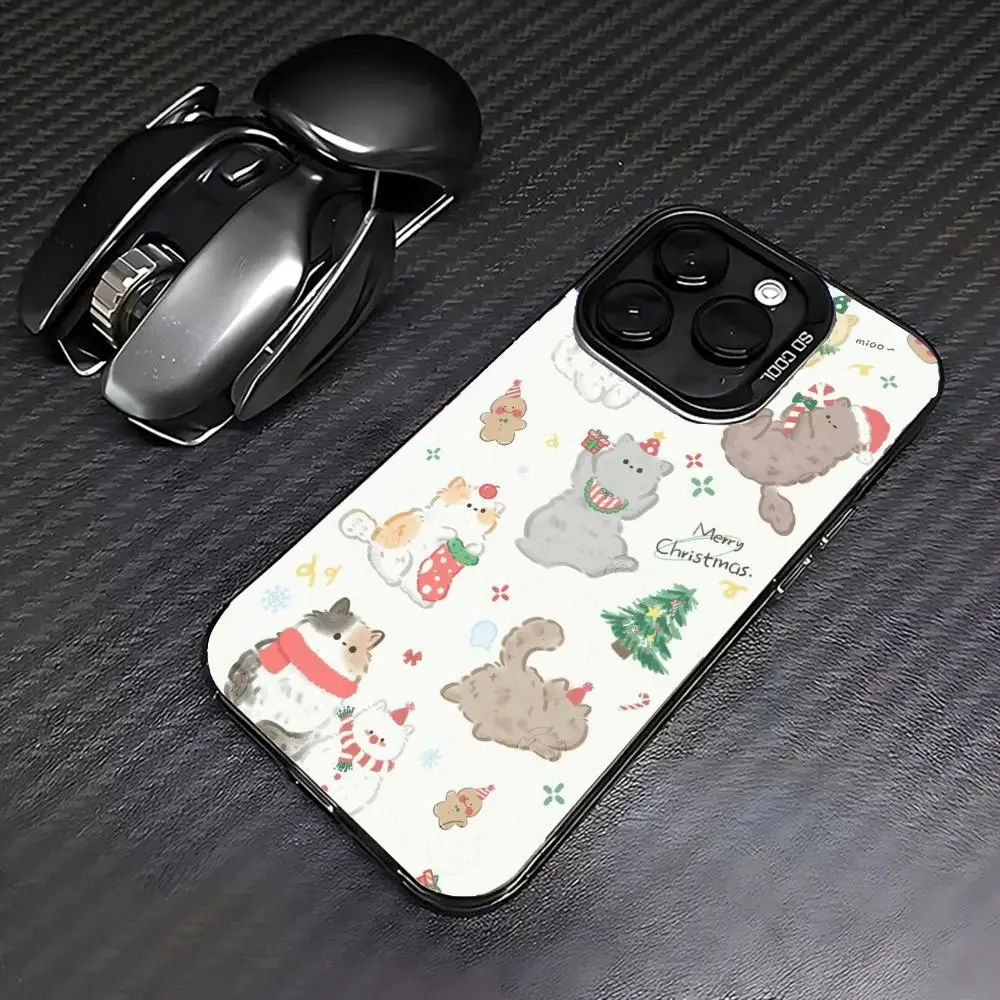 

Christmas Cat Phone Case case for iPhone17 16 15 14 13 12 11 Pro/ Max/Plus shock-proof rear cover anti-fingerprint