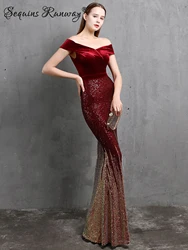 Sexy backless black sequin summer dress luxury long evening dresses for women 2026 elegant velvet birthday party dress vestidos