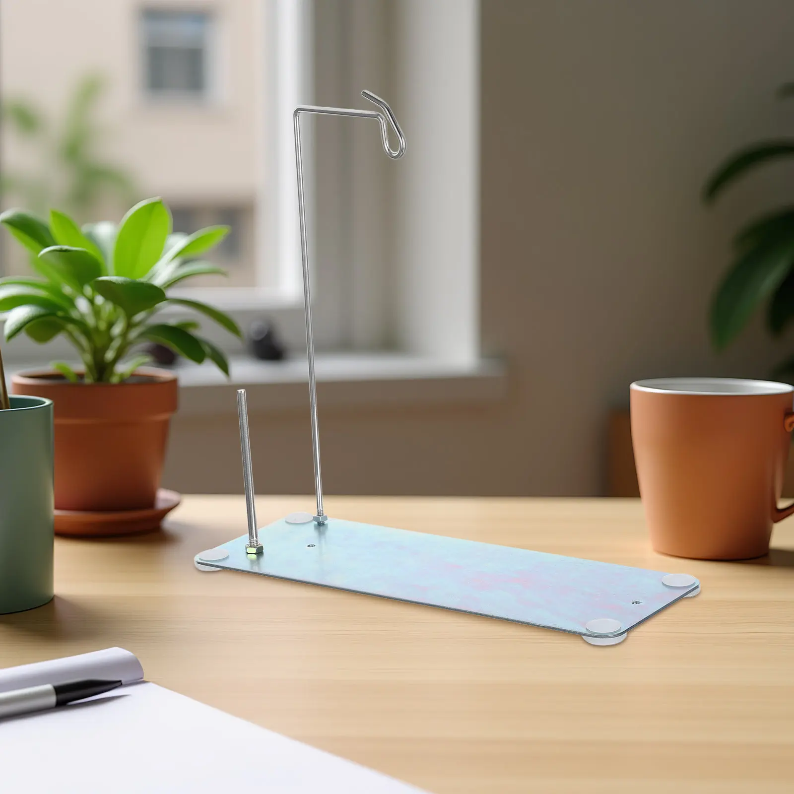 

1Set Automatic Bobbin Winder Base Metal Thread Holder Stand for Sewing Embroidery Use High Strength Spool Organizer