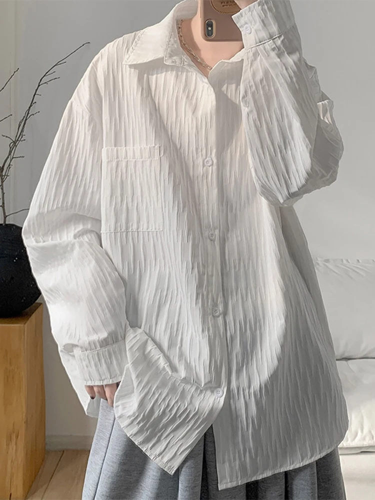 

YouLin Boys Long Sve irt Lightweight Draped Texture Spring Autumn CleanFit White Outerwear for Teenagers Stand Fit Yo...