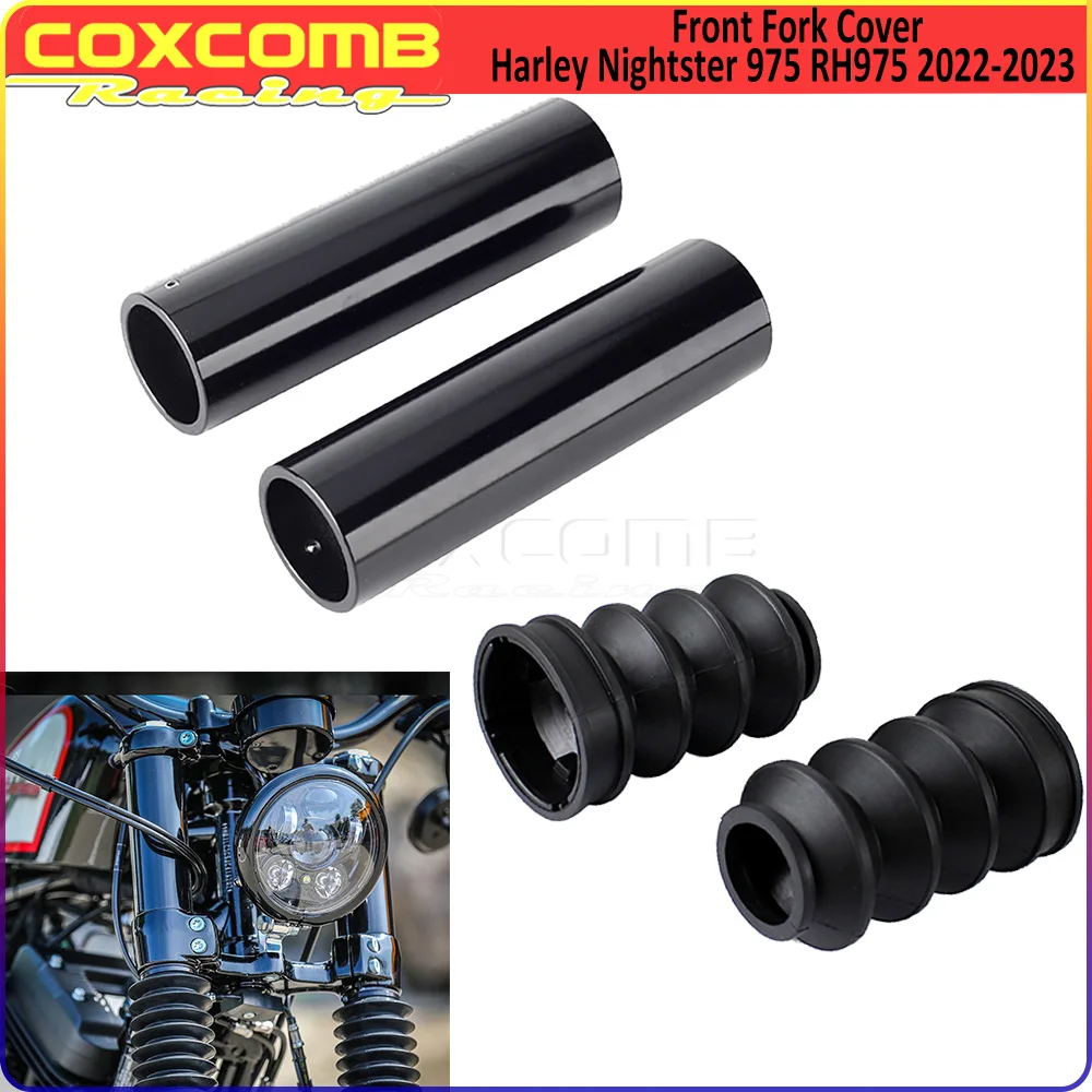 Front Fork Cover Shock Absorption Shock Boots Kit Dust Guard Dirt Proof Sleeve Protector For Harley Nightster 975 RH975 2022-23