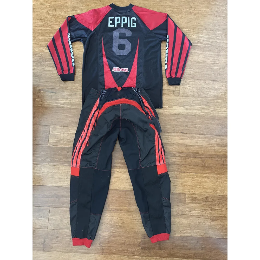 

2026 Брюки Honda 32 и Джерси M Черно-красные Профессиональные быстросохнущие дышащие футболки с длинными рукавами Длинные брюки Комплект из 2 предметов