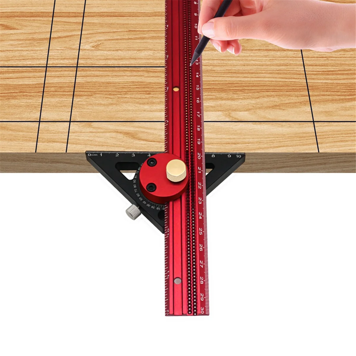 300 мм деревообрабатывающая маркировочная линейка T линейка из алюминиевого сплава линейка для отверстий линейка вращающаяся на 360 градусов маркировочная линейка