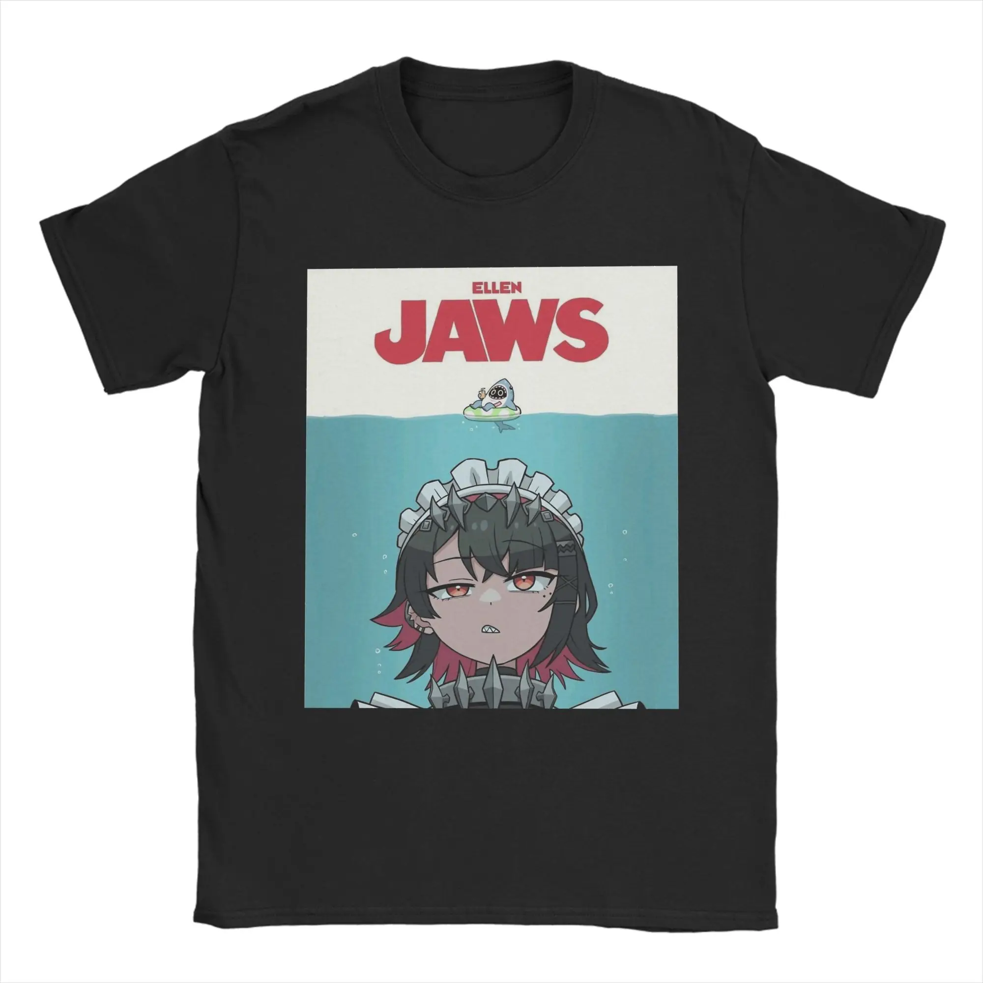 

Ellen Joe Jaws Poster Zenless Zone Zero T-Shirts for Men Pure Cotton Tees Crewneck Short Sleeve T Shirt Printed Clothing