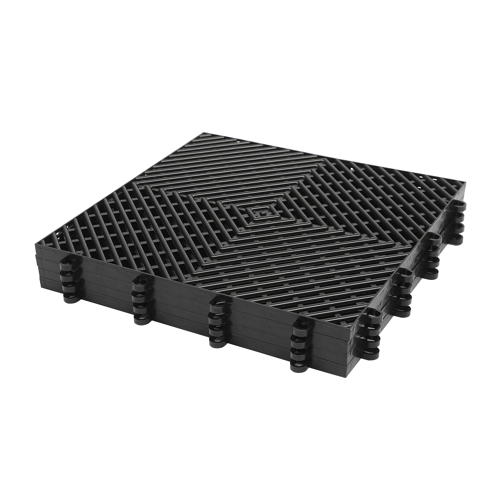 Tiles Interlocking 55 PCS Black, Drainage Tiles 12x12x0.5 Inches, Deck Tiles Outdoor Floor Tiles, Outdoor Interlocking Tiles