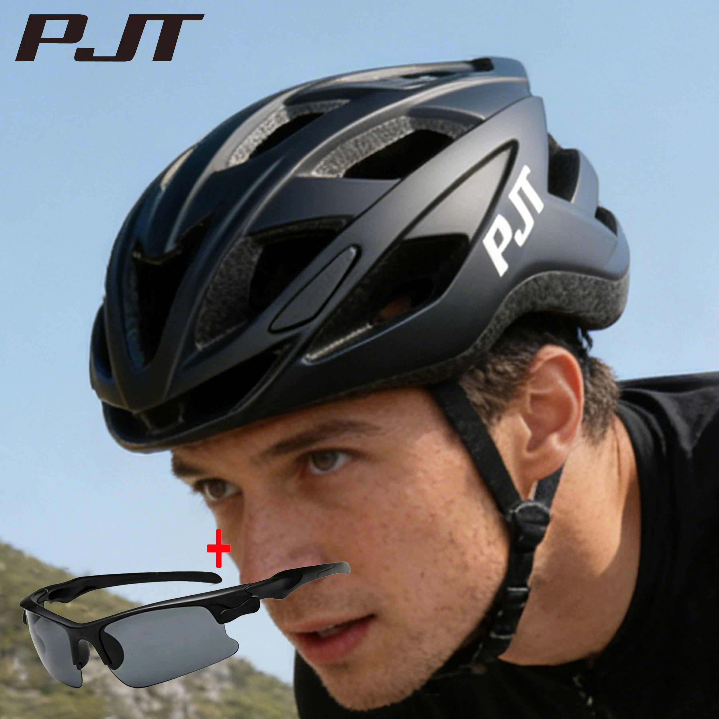 PJT Road Ultralight Cycling Helmet Safety Cap Bicycle Helmet for Women Men Racing Bike Equipments Road MTB Adult Bike Helmets