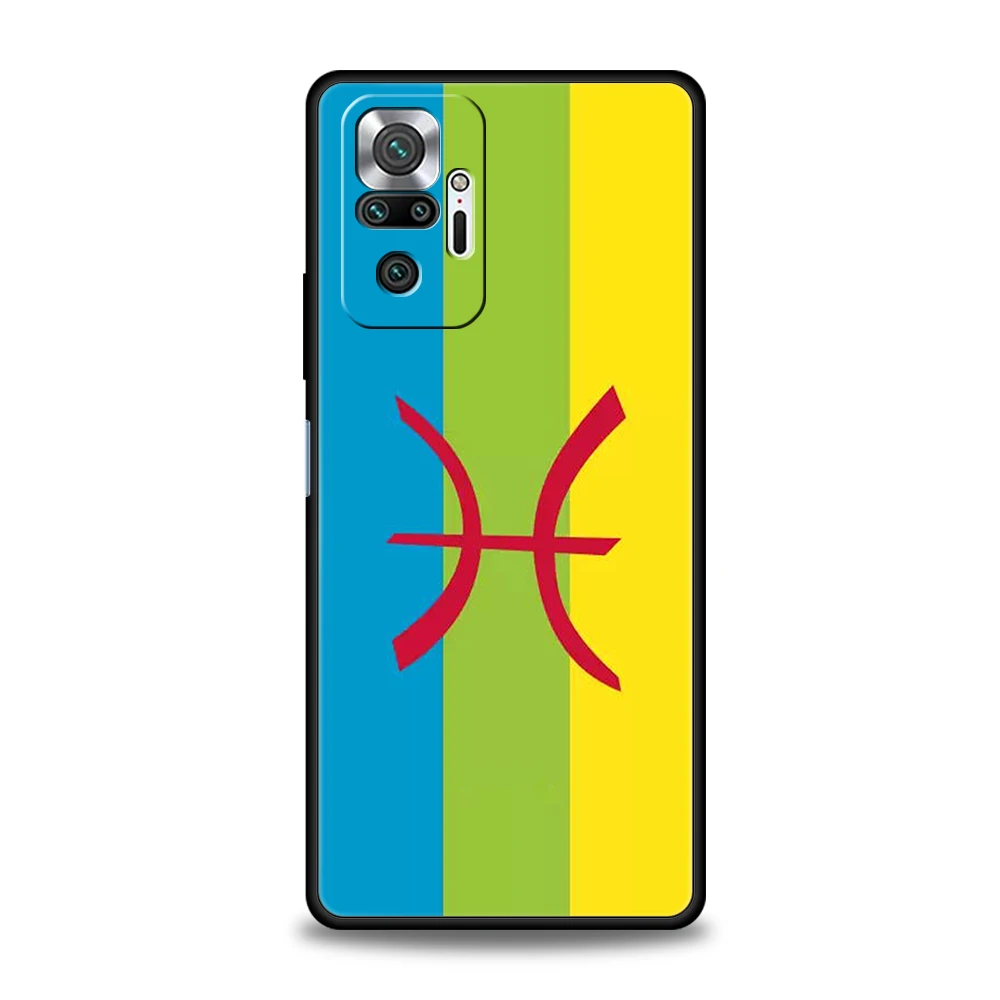 Amazigh Berber Flag Phone Case Cover for Redmi Note 12 11 10 Pro Plus 8 8T 9 K50 K40 Gaming 9A 9C 9T Pro Plus Silicone Shell Bag