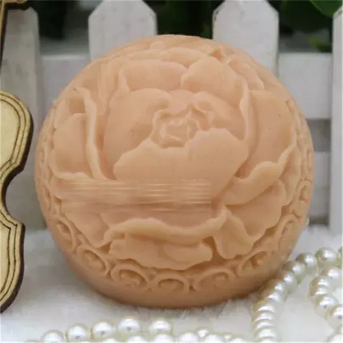 Silicone Mold round shape handmade rose flower soap mold decoration candle aroma mould DIY Handicraf resin clay silica gel molds