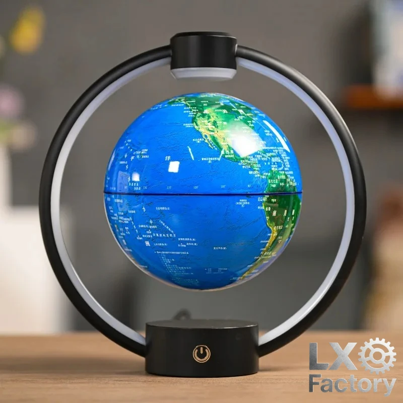 14cm Levitation Floating Globe 360° Rotating World Map Home Office Decor Creative Gift for Birthday Christmas Kids Friends