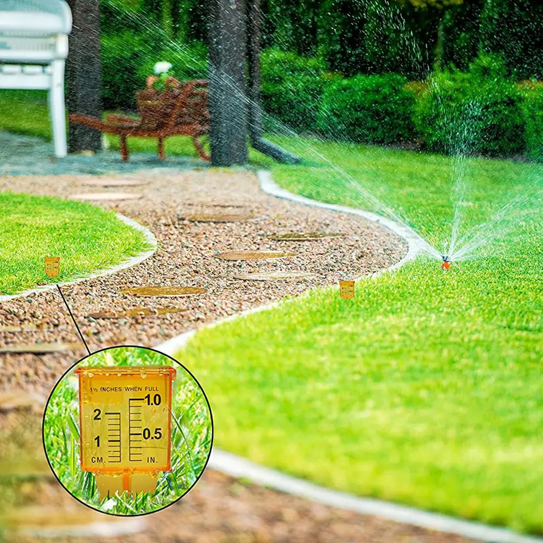 |NEWABAG|Rain Gauge Sprinkler Gauge (12 Pack) for Lawn and Garden Water Measuring Tool Wide Mouth