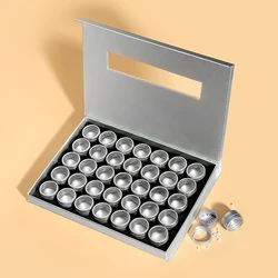 35 Jars of Gemstone Nail Art Storage Box Nail Art Accessories Storage Container Glitter Powder Sequins Jewelry Display Box