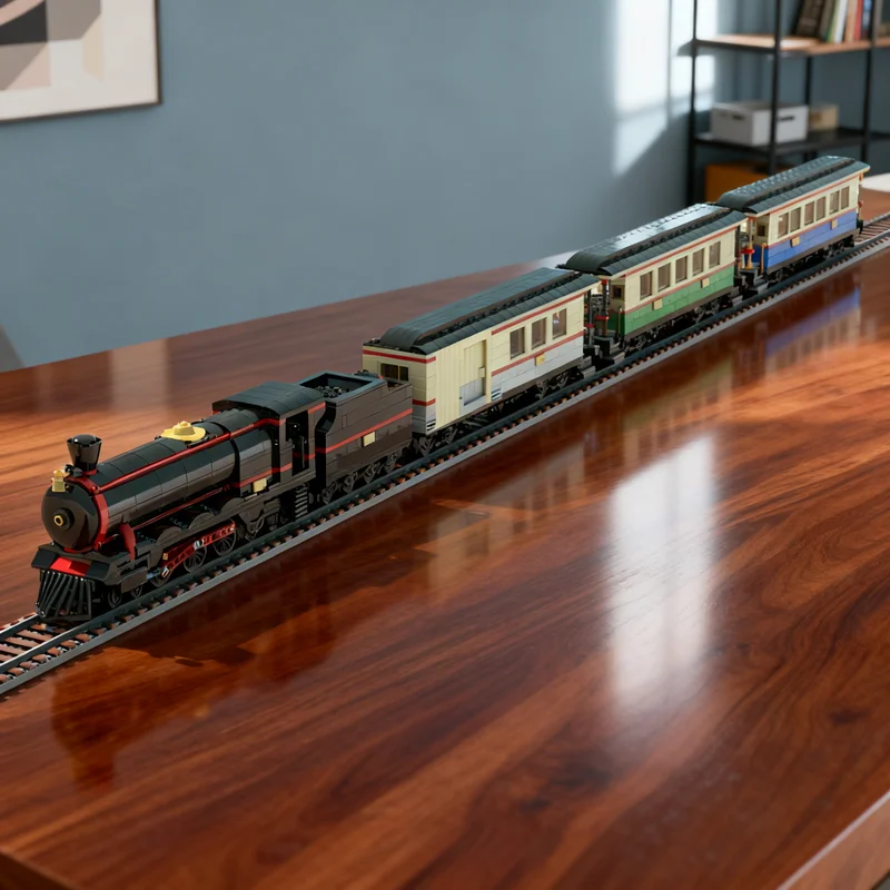 

3694pcs MOC Steam Train Model Building Blocks DIY Gift Creative Collectible Display Decor Premium Adult Kids Desk Home Toy Idea