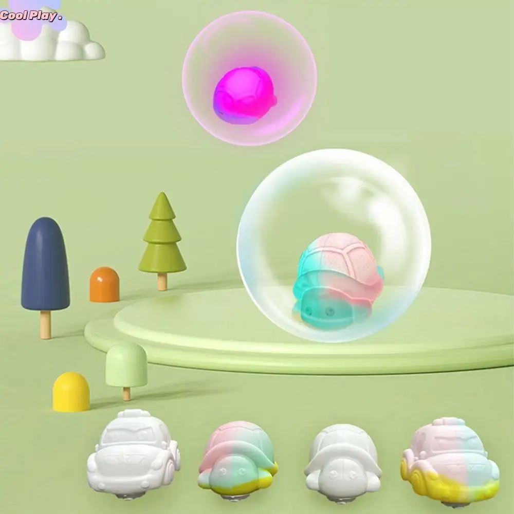 Cartoon Lighting Bubble Ball Kawaii Montessori Luminous Jumping Ball Cute Animal Shape Touch Sensor Toddler Night Light