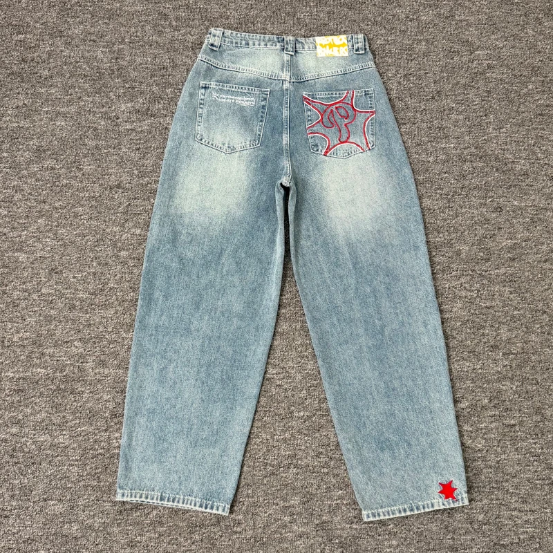 Washed Blue Protect ldn Pants Jeans Men Women High Quality Embroidery Logo Joggers Trousers