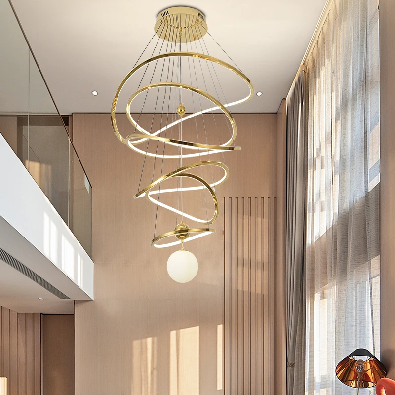 

Nordic home decoration, stair chandelier, living room and dining room Pendant lights, ceiling light, indoor lighting